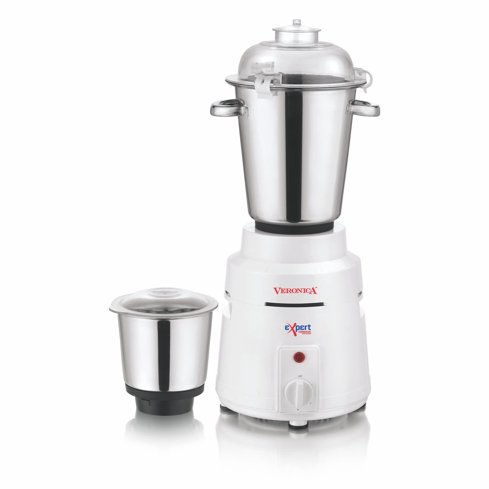 Veronica Expert Commercial 1.6HP Mixer Grinder, 2 Jars for Grinding, Mixing, Powerful Copper Motor